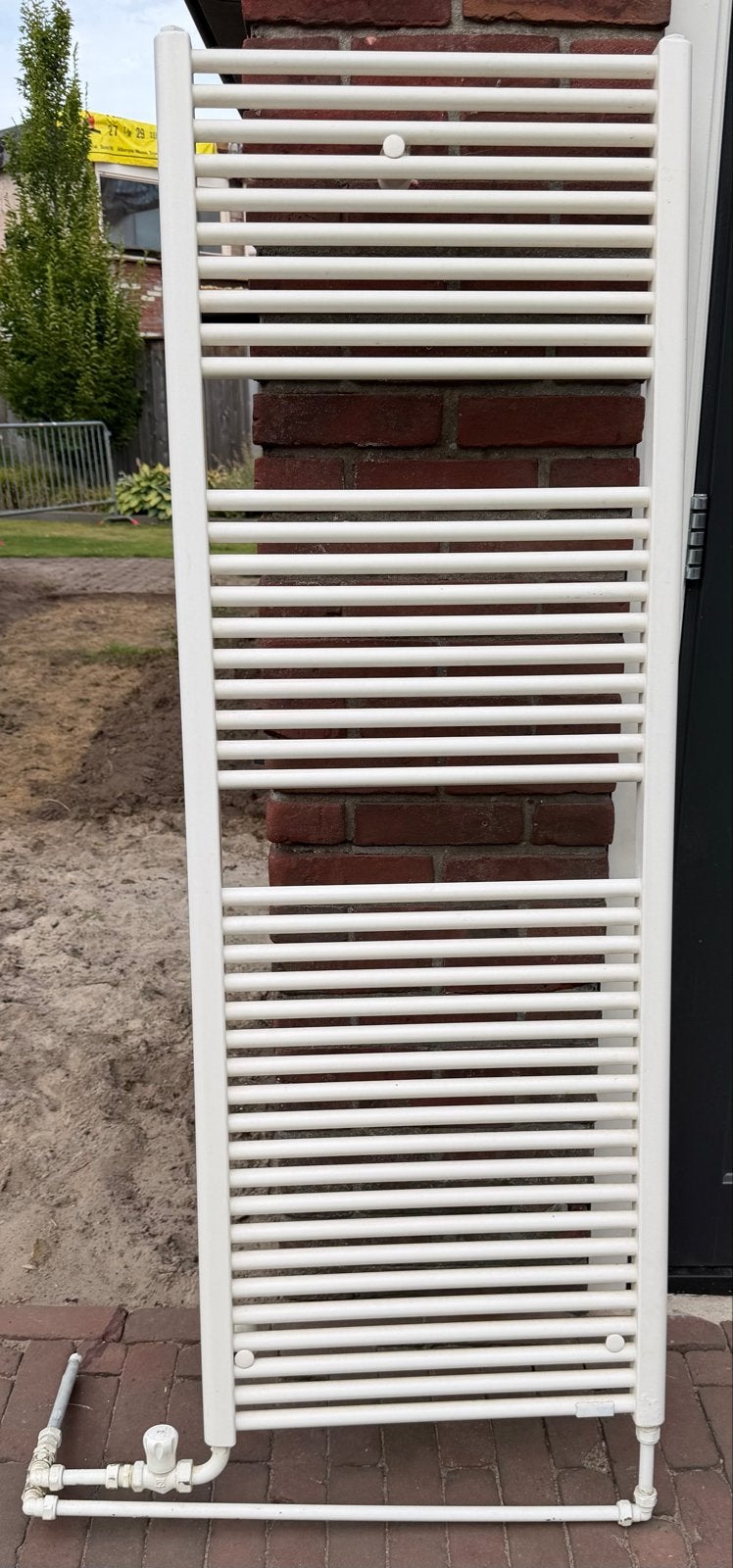 Witte handdoekradiator 140x50, Doe-het-zelf en Verbouw, Ophalen, Gebruikt, Radiator, Minder dan 60 cm