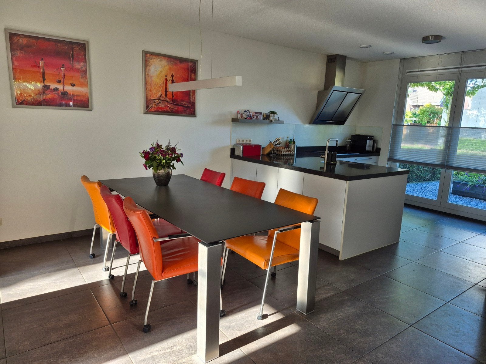Moderne Philips hanglamp - 120x7x6 cm, Huis en Inrichting, Lampen | Hanglampen, Gebruikt, Metaal, Overige fittingen, Ophalen of Verzenden