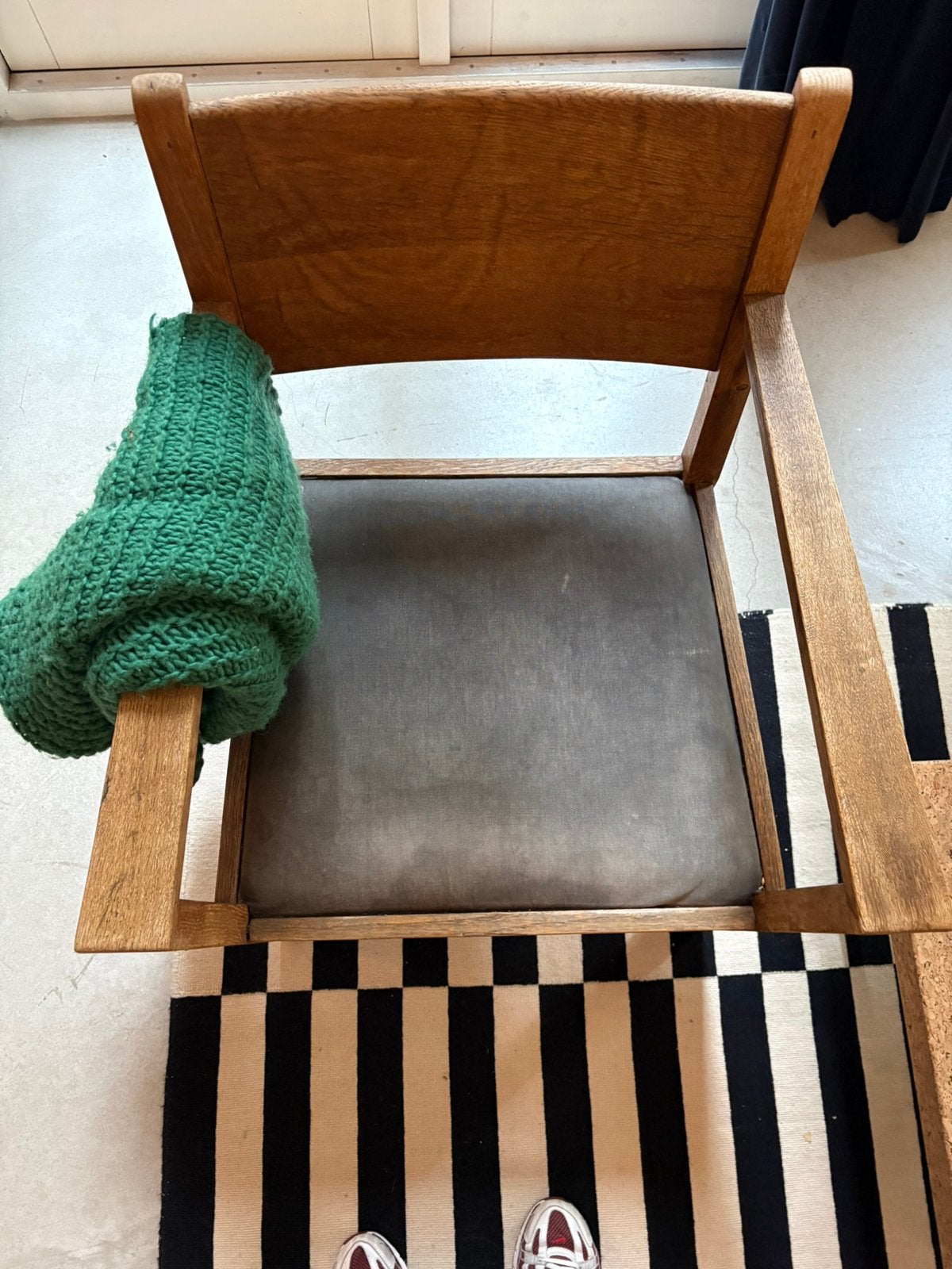 Vintage fauteuil super mooi hout, Ophalen, Gebruikt, 75 tot 100 cm, 50 tot 75 cm