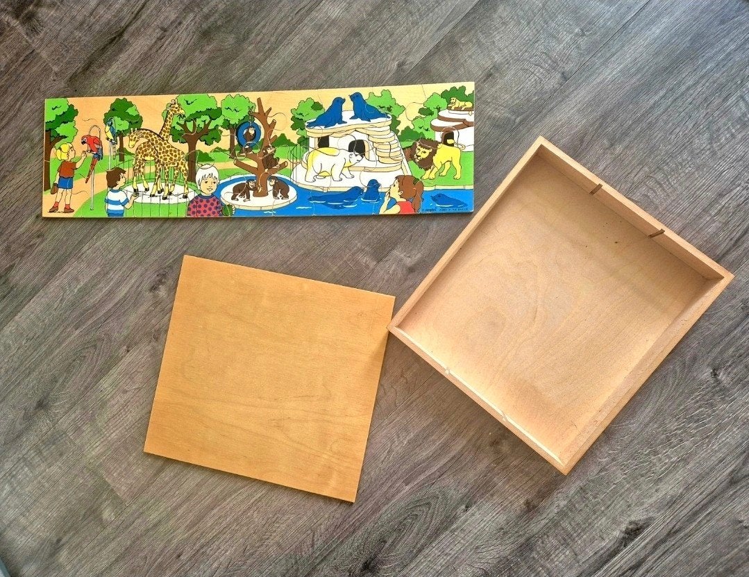 Houten Dierenpark Puzzel voor Kinderen, Kinderen en Baby's, Speelgoed | Kinderpuzzels, 2 tot 4 jaar, Gebruikt, 10 tot 50 stukjes