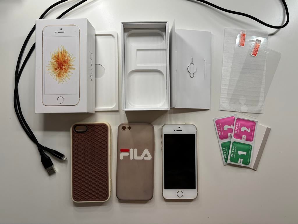 iPhone SE (1e Gen) – 32GB – Goud - veel extra’s, Ophalen of Verzenden, Gebruikt, IPhone SE (2016)