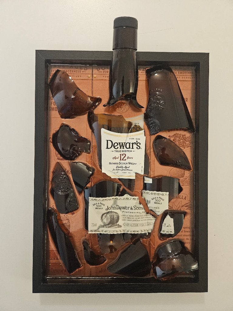 Whisky Wanddecoratie - Handgemaakt van Epoxy, 31 cm, Eigen ontwerp, Meerkleurig, Ophalen of Verzenden