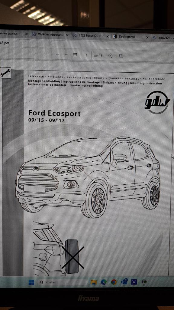 Ford Ecosport vaste trekhaak 2015-2017, Auto-onderdelen, Ophalen, Nieuw