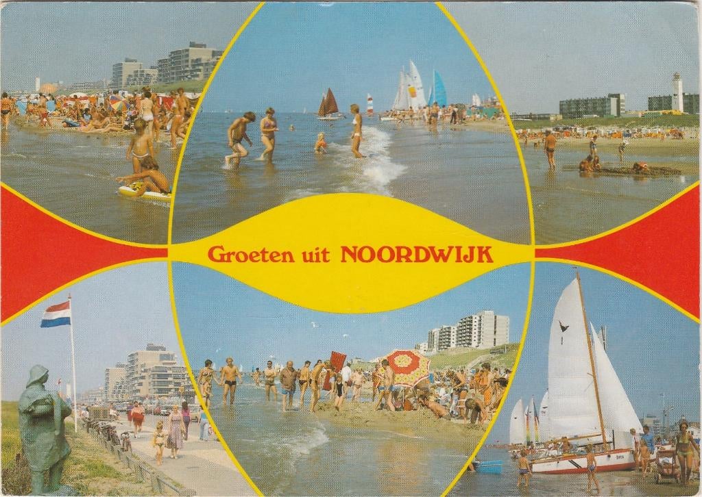 NOORDWIJK AAN ZEE Strand Boulevard Groeten, Verzenden, 1960 tot 1980, Gelopen, Zuid-Holland