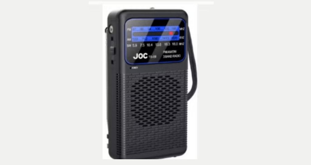 Draagbare FM / AM / SW noodradio zwart met LED