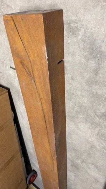 Eiken balk, Doe-het-zelf en Verbouw, Hout en Planken, Ophalen, Gebruikt, Eiken, 50 mm of meer