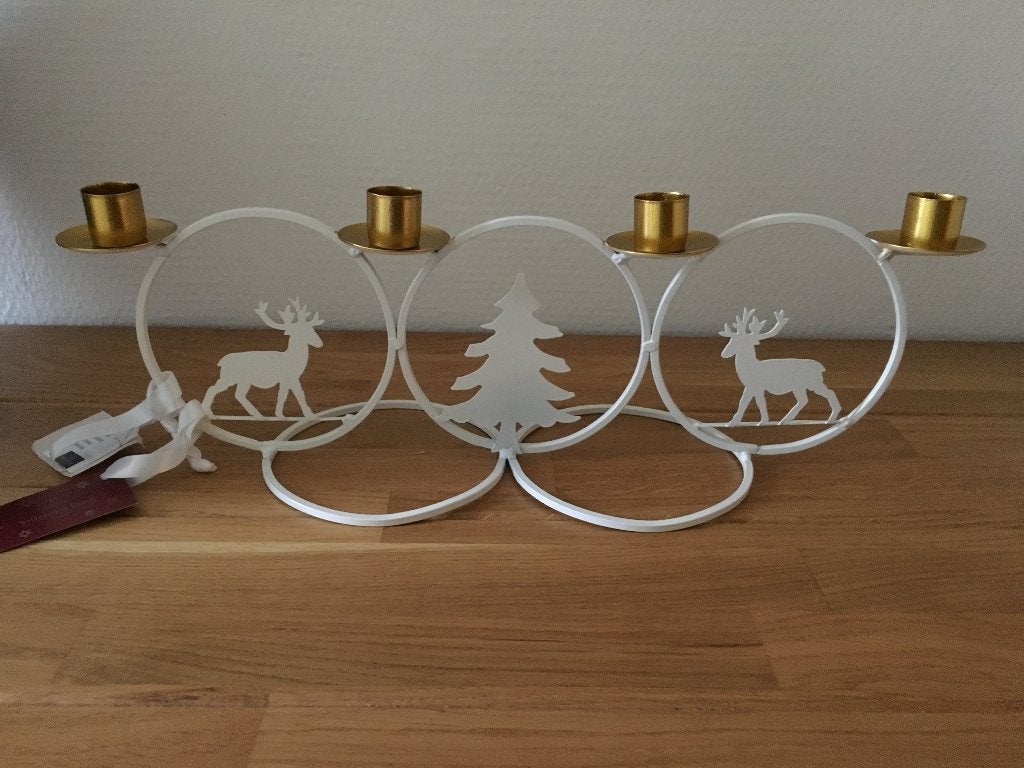 kerst Villeroy & Boch advent kaarsen houder wit/goud, Ophalen of Verzenden, Nieuw