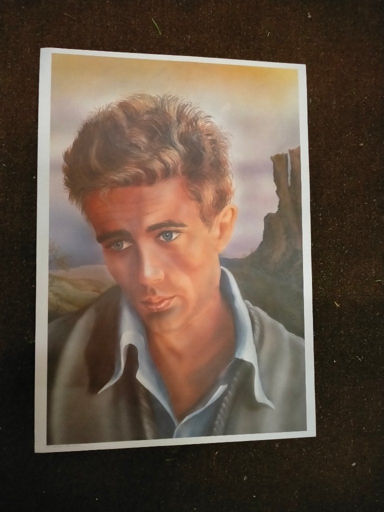 James Dean Rebel vintage pop tekening print afbeelding 1, Verzamelen, Verzenden, Zo goed als nieuw