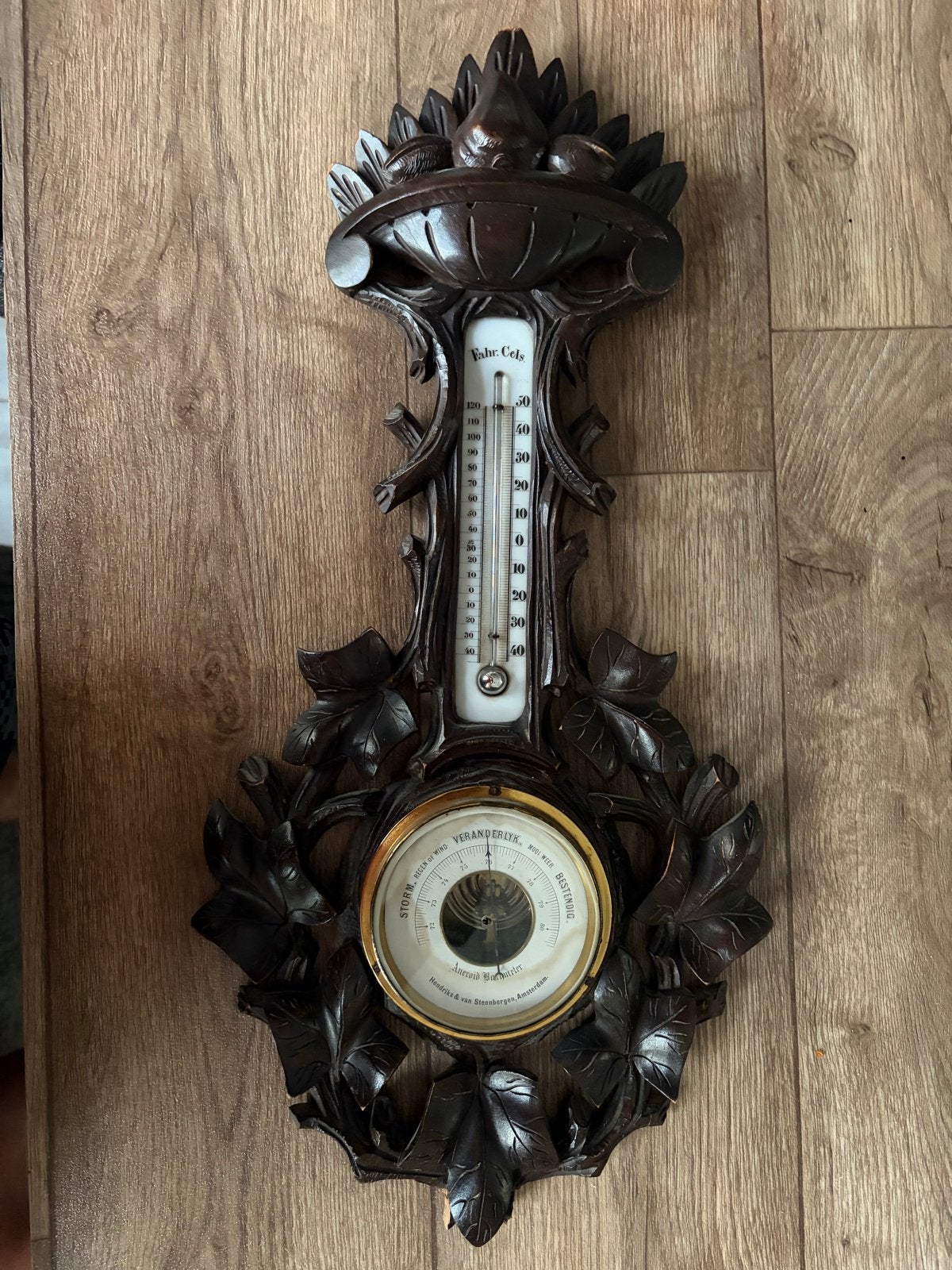 Antieke barometer - Hendriks & van Steenbergen, Amsterdam, Ophalen