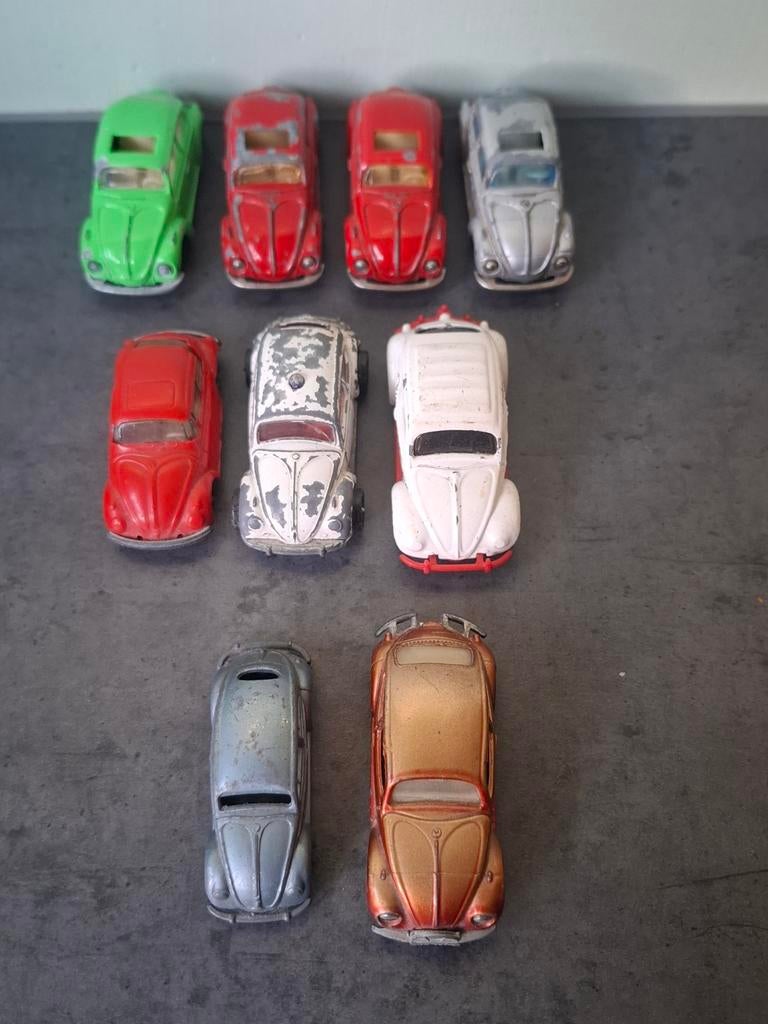 9 VW Kevers Majorette Matchbox Faller Corgi Budgie, Hobby en Vrije tijd, Ophalen of Verzenden, Gebruikt, Auto