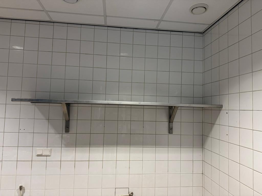 RVS Wandrek - 200x40.5x3 cm - Professionele Kwaliteit, Ophalen, Zo goed als nieuw