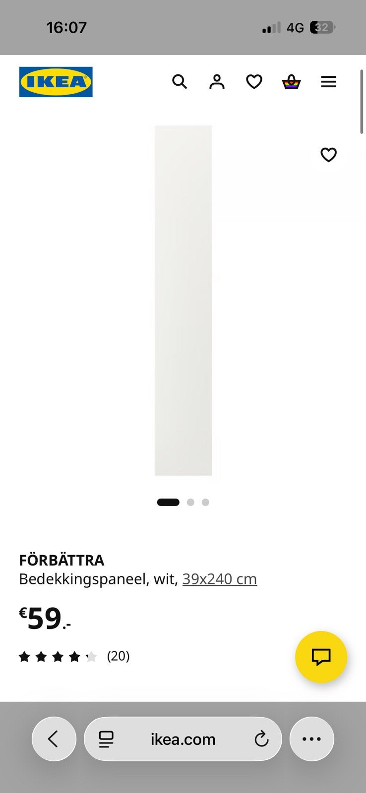 Forbattra ikea panelen 39x240 (2st.), Huis en Inrichting, Kasten | Kledingkasten, Ophalen, 200 cm of meer, Nieuw, 50 tot 100 cm