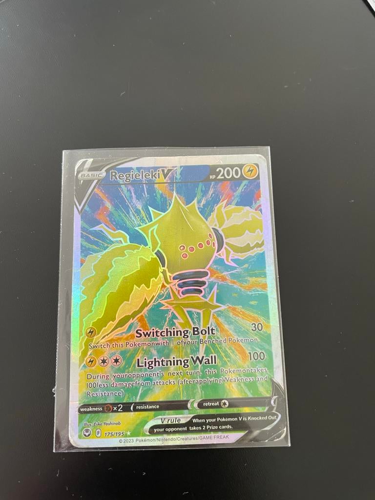 Regieleki V Pokémon Kaart 175/195 (Foil), Ophalen of Verzenden, Zo goed als nieuw, Losse kaart, Foil