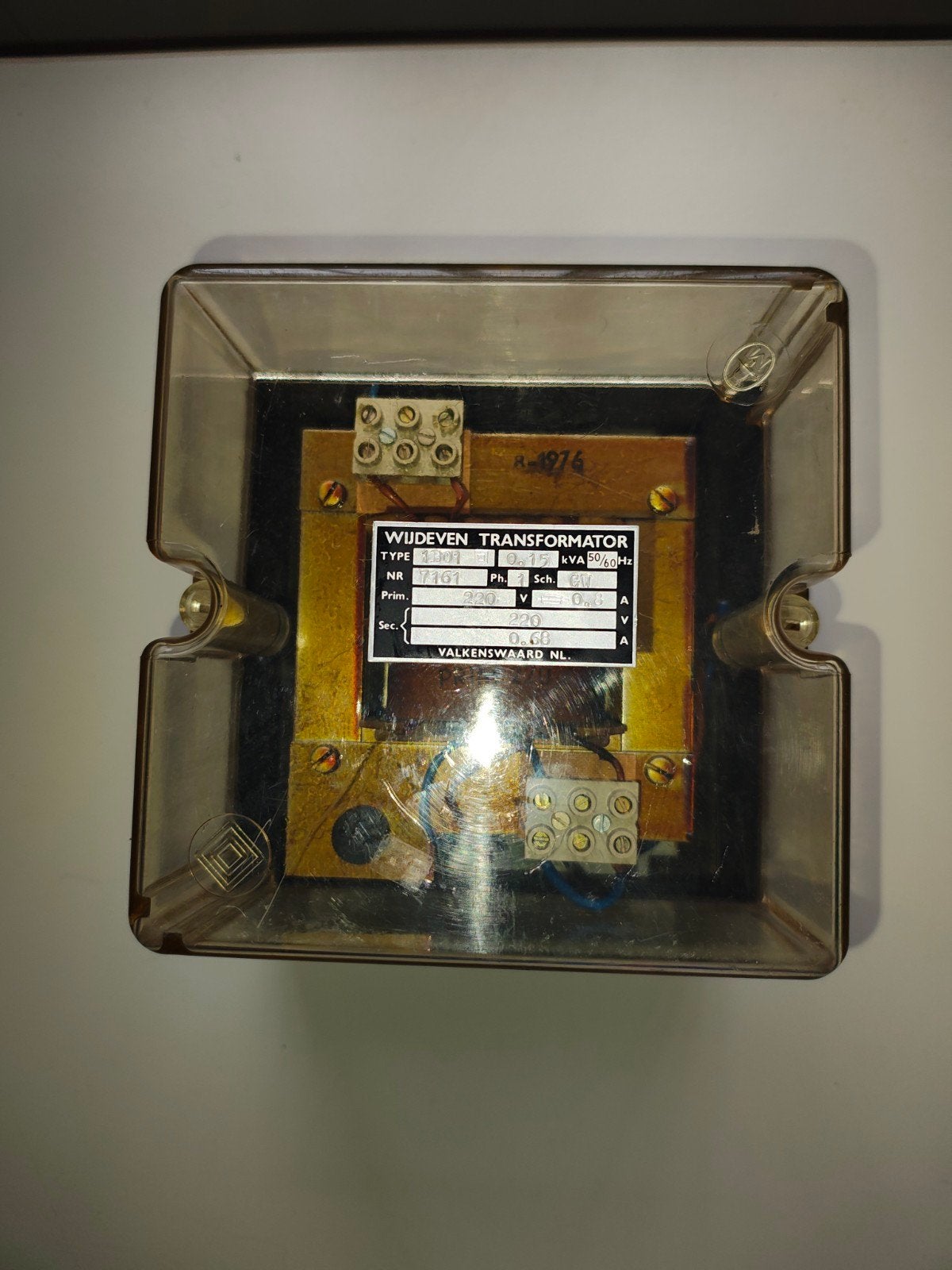 Wijdeven Transformator - Type 1B01 - 220 V / 220 V, Ophalen, Gebruikt, Overige merken, Overige typen
