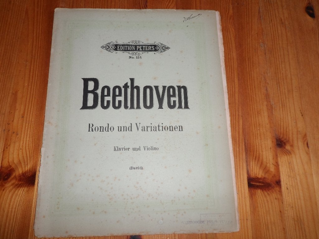 beethoven - rondo und variationen / rondo, Muziek en Instrumenten, Bladmuziek, Gebruikt, Klassiek, Ophalen of Verzenden, Viool of Altviool