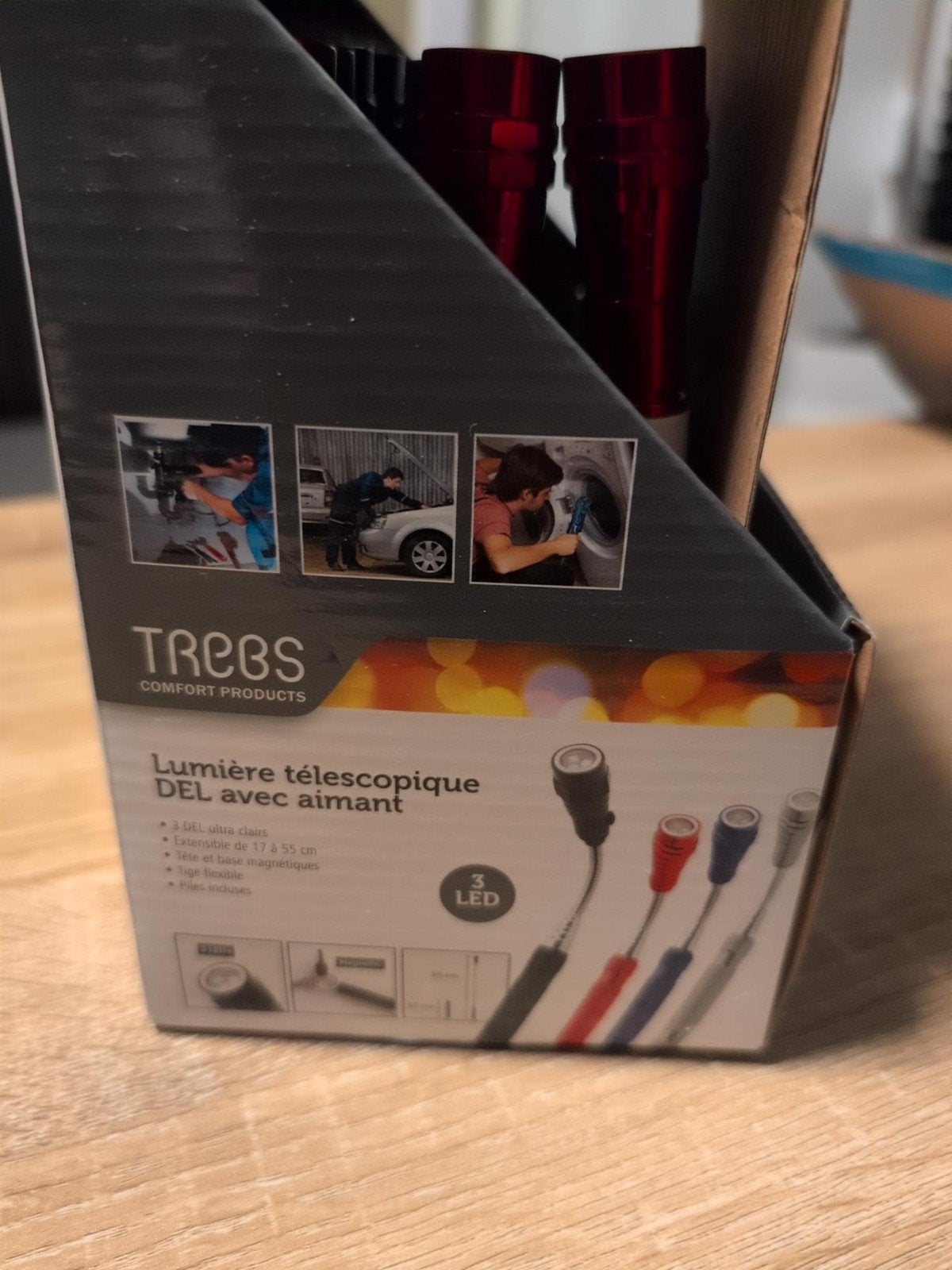 TREBS Telescopische LED Zaklamp met Magneet 17-55 cm, Ophalen of Verzenden, Nieuw, Batterij