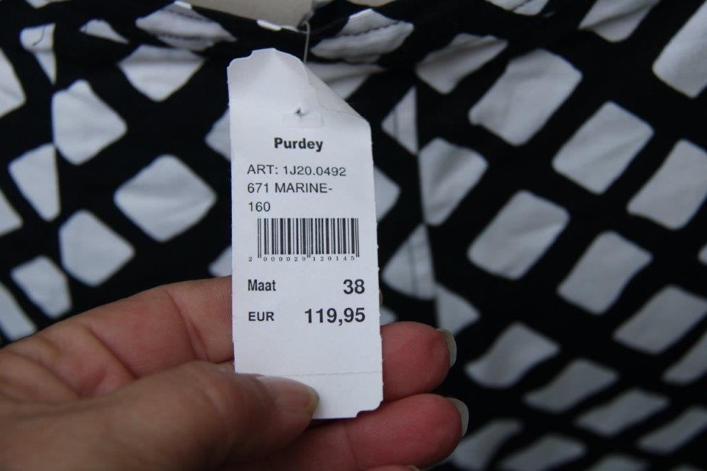 Rok donkerblauw/ creme Purdey mt 38 Nieuw Vaste prijs, Kleding | Dames, Maat 38/40 (M), Blauw, Nieuw, Ophalen of Verzenden
