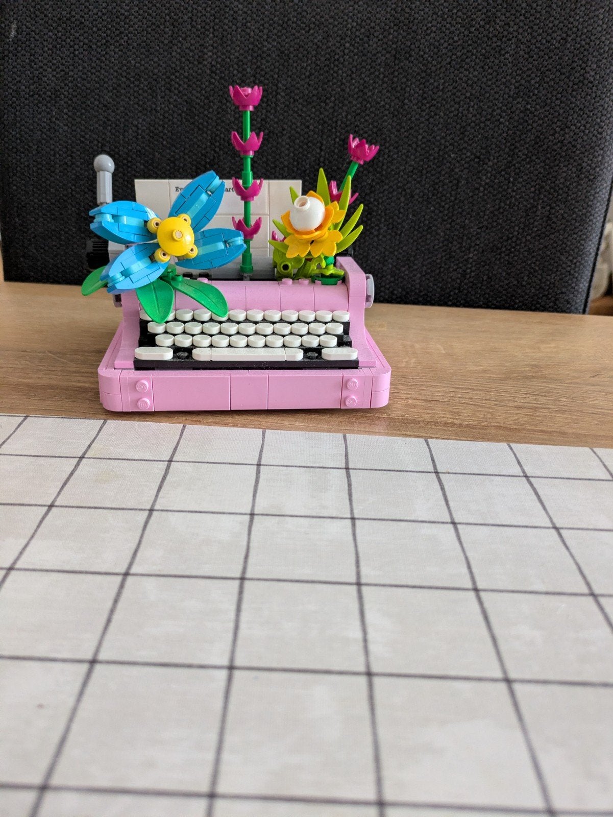 Lego Bloemen Typewriter - Roze met kleurrijke bloemen, Ophalen of Verzenden, Zo goed als nieuw, Overige merken