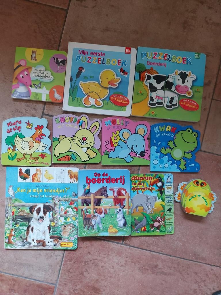 11 kinder/puzzelboeken harde bladzijdes  voor ong 3 jaar, Boeken, Ophalen of Verzenden, Gelezen, Diverse auteurs, Fictie algemeen