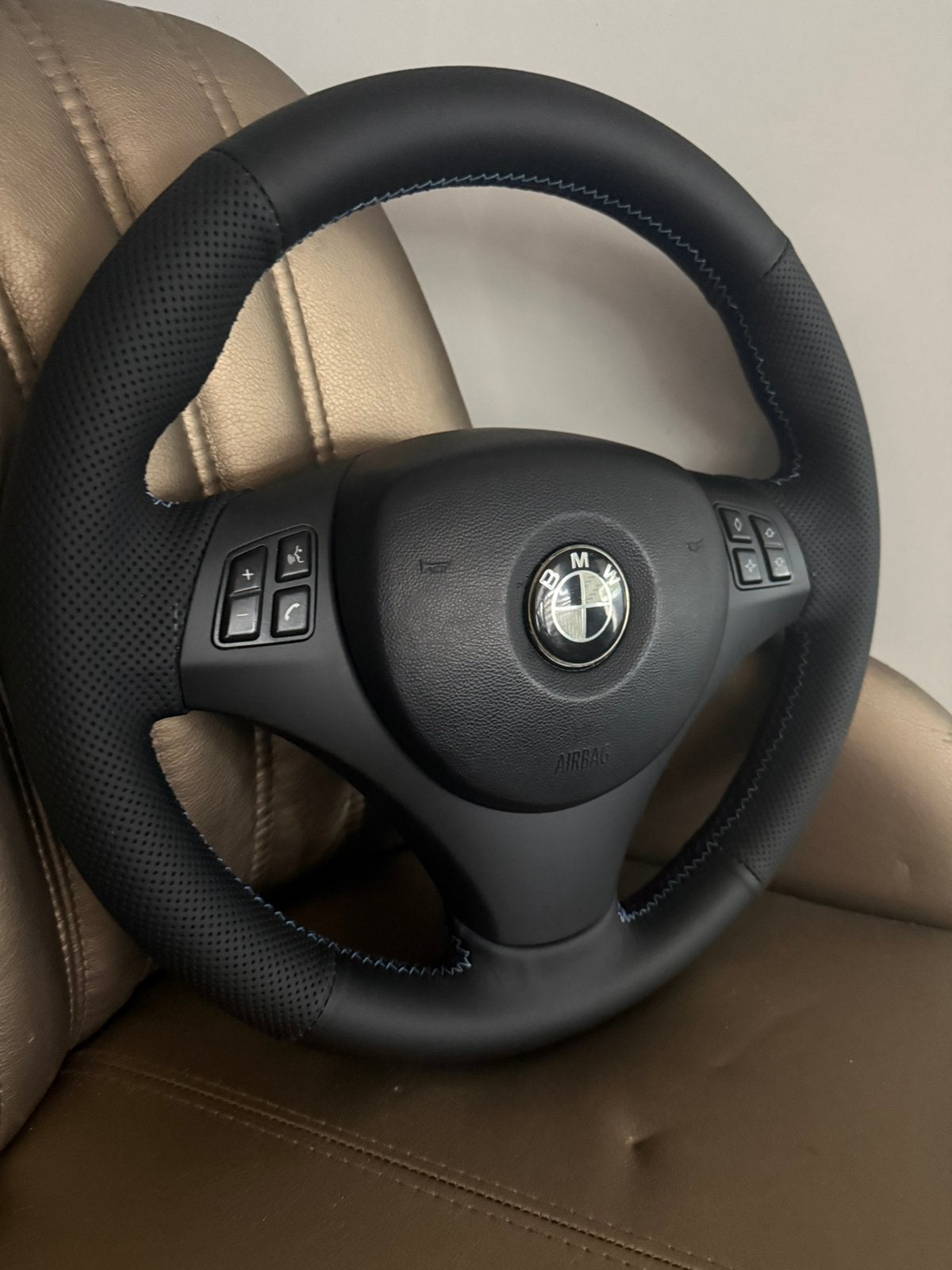 Bmw E81 E82 E87 E88 E90 E91 E92 E93 leder stuur, Auto-onderdelen, Ophalen of Verzenden, BMW