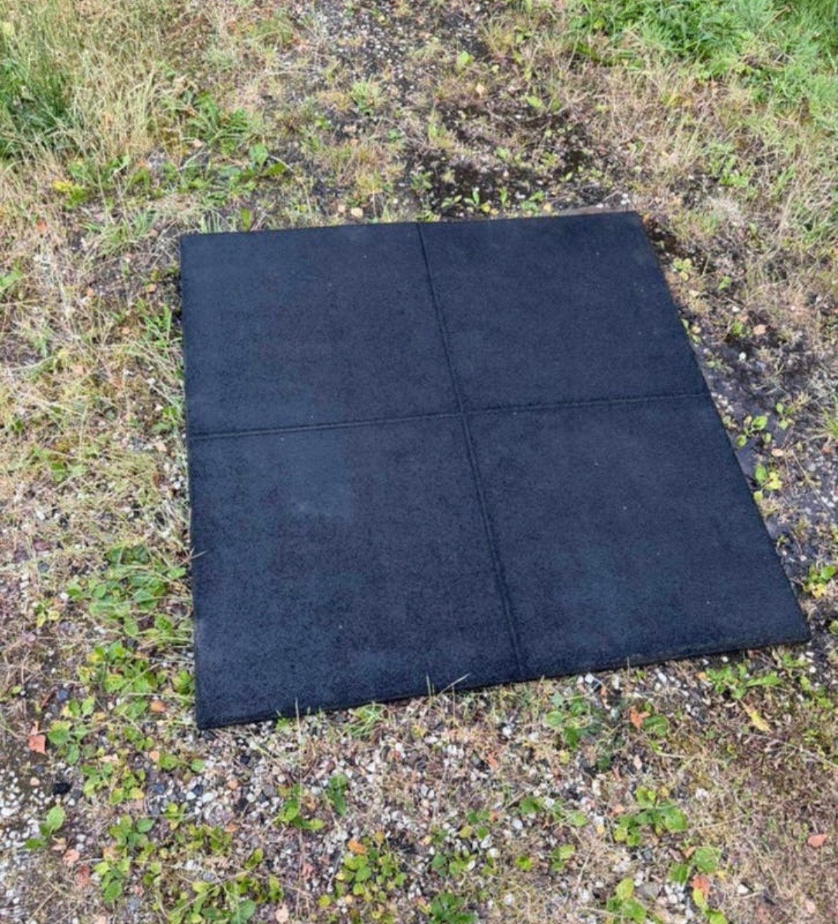 Rubberen matten 2,5cm dik speeltoestel dak zwembad ruim 7m2, Ophalen, Gebruikt, Overige typen, Rubber