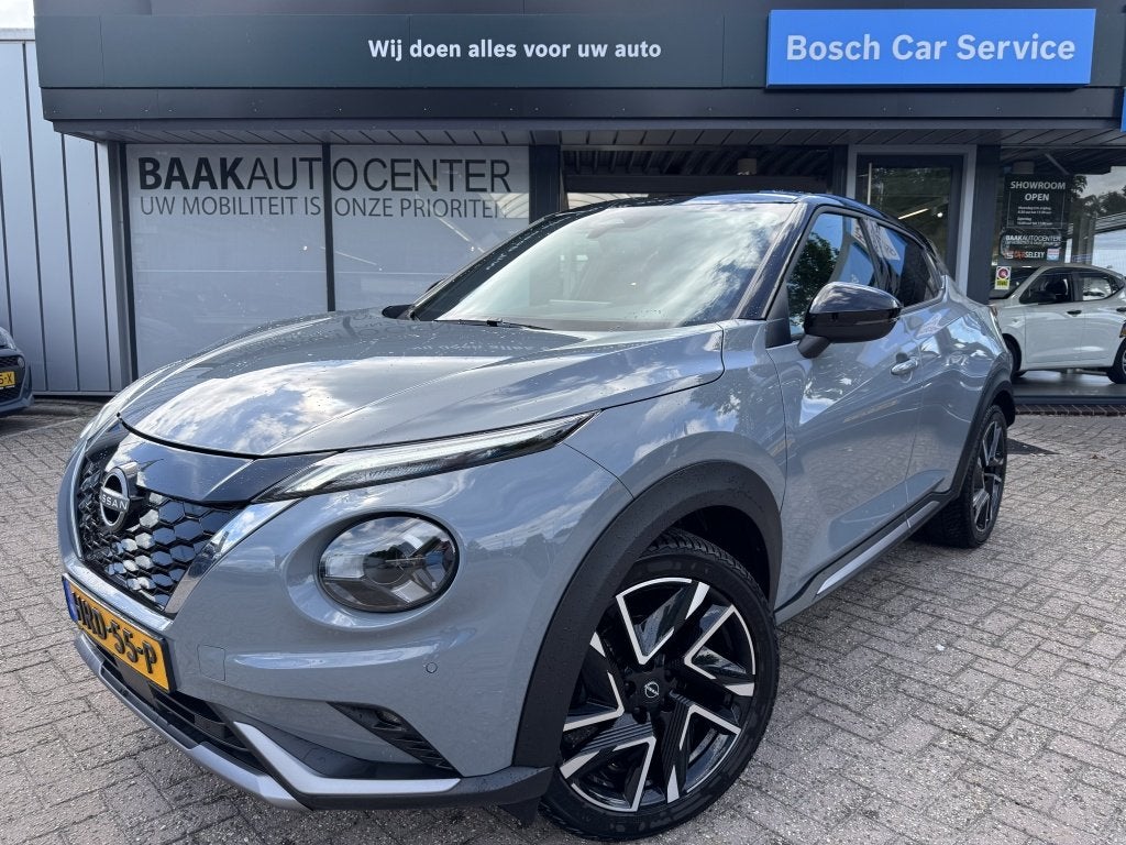 Nissan Juke 1.6 Hyb. N-Design | Navigatie | Camera, Auto's, Nissan, Stof, Gebruikt, 4 cilinders, Origineel Nederlands