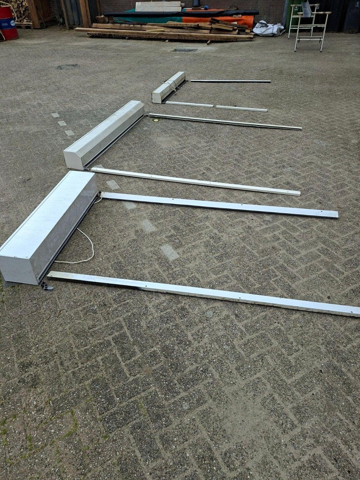 Rolluiken, Tuin en Terras, Zonneschermen, Ophalen, Gebruikt, Knikarmscherm, Elektrisch
