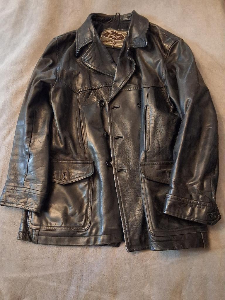 Leren jas, Kleding | Heren, Zwart, Ophalen of Verzenden, Zo goed als nieuw, Eddy,s