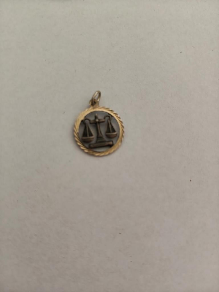 1352 zilveren hanger sterrenbeeld weegschaal, Verzenden, Nieuw, Zilver, Zilver