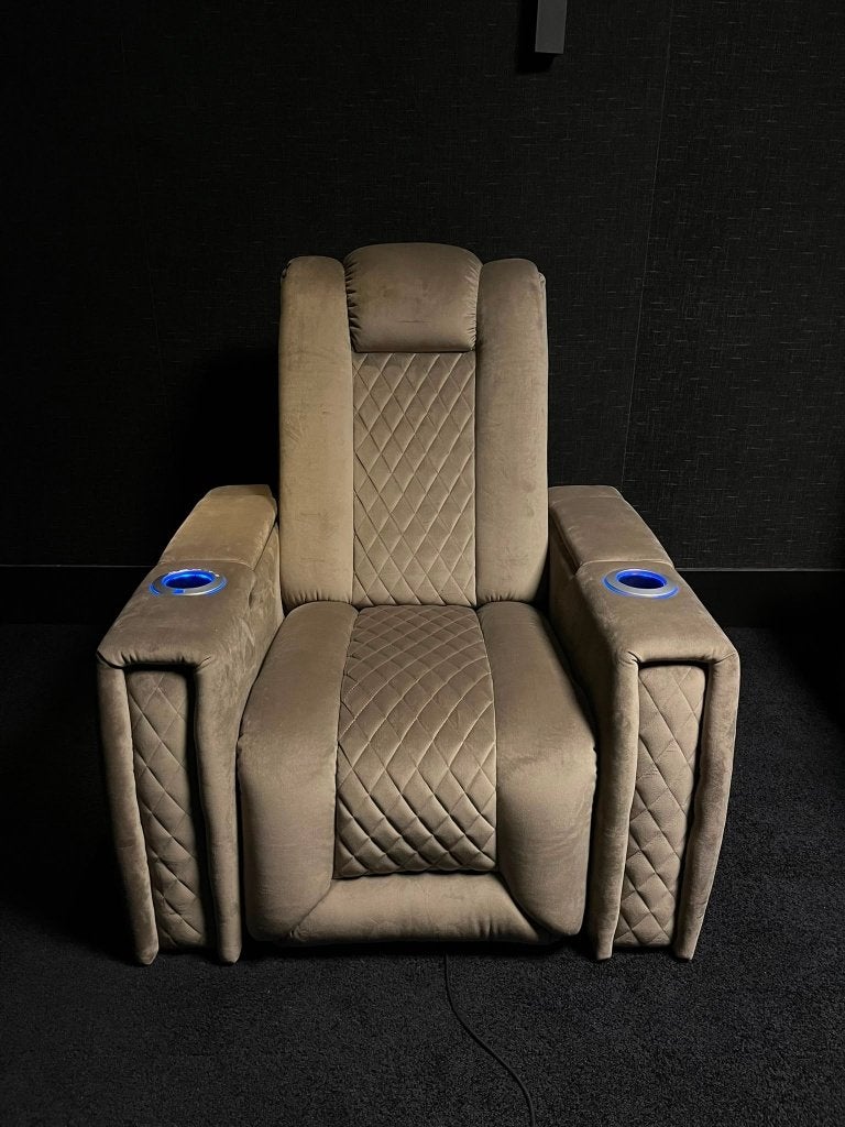 Luxe bioscoopstoel / fauteuil, Ophalen, High-end, 75 tot 100 cm, Zo goed als nieuw