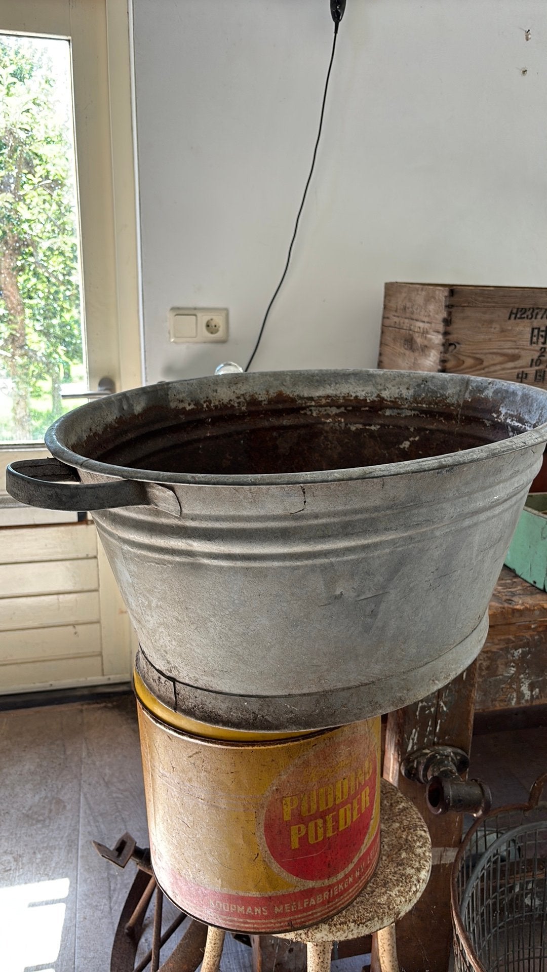 Zinken teil teilen zink, Ophalen of Verzenden, Zo goed als nieuw, Metaal, 30 tot 60 cm
