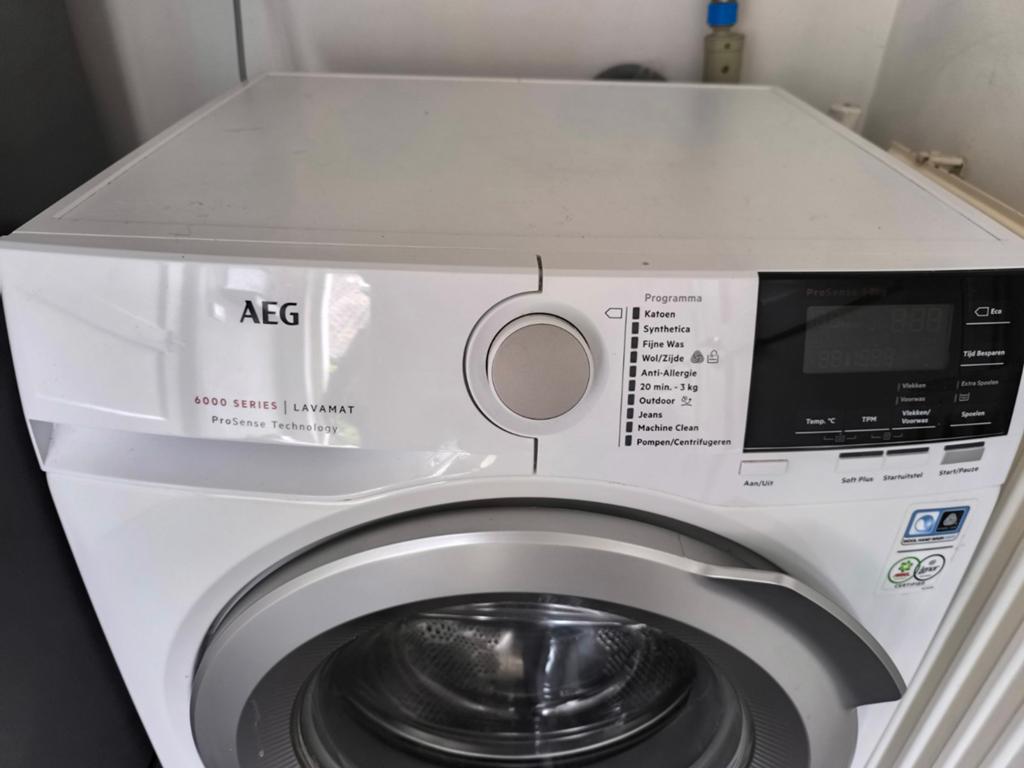 AEG 6000 Series Lavamat ProSense 8kg Wasmachine, Ophalen, 1200 tot 1600 toeren, 8 tot 10 kg, Wolwasprogramma