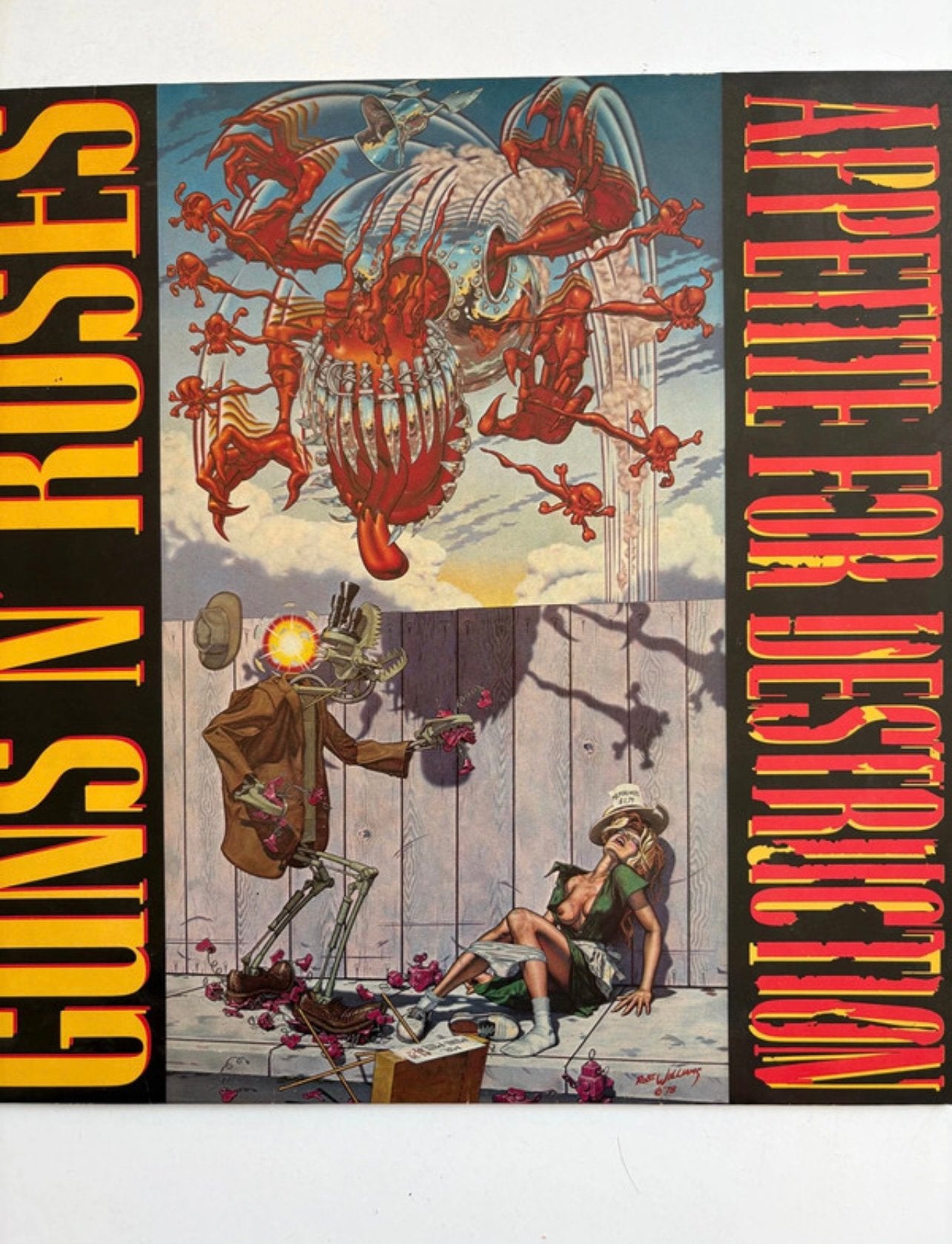 Guns N’ Roses – Appetite For Destruction LP 1987 First Press, Cd's en Dvd's, Vinyl | Hardrock en Metal, Ophalen of Verzenden, Zo goed als nieuw