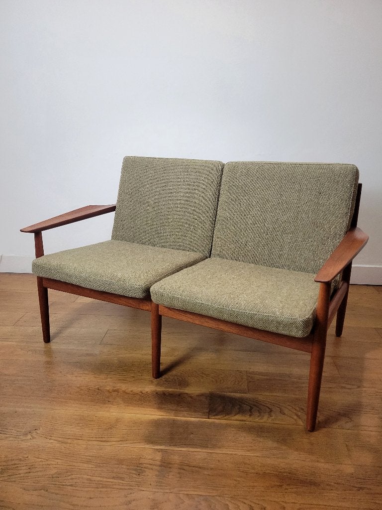 Vintage 2 zitsbank van Arne Vodder voor Glostrup, Ophalen, Hout, Gebruikt, Nvt