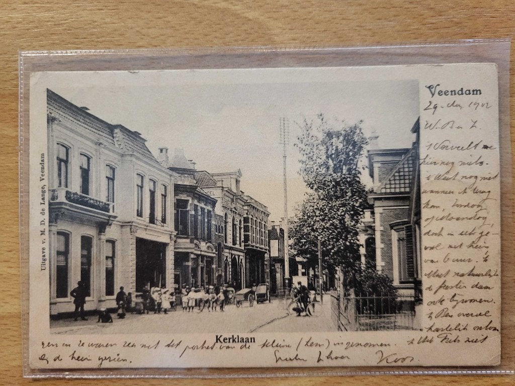 ansicht VEENDAM Kerklaan 1902 PRACHTKAART, Verzamelen, Ophalen of Verzenden, Voor 1920, Groningen