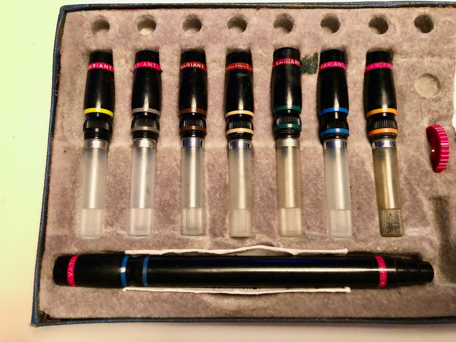 8x Rotring Vintage Variant Tekenpennen Set, Hobby en Vrije tijd, Ophalen of Verzenden, Gebruikt, Potlood of Stift