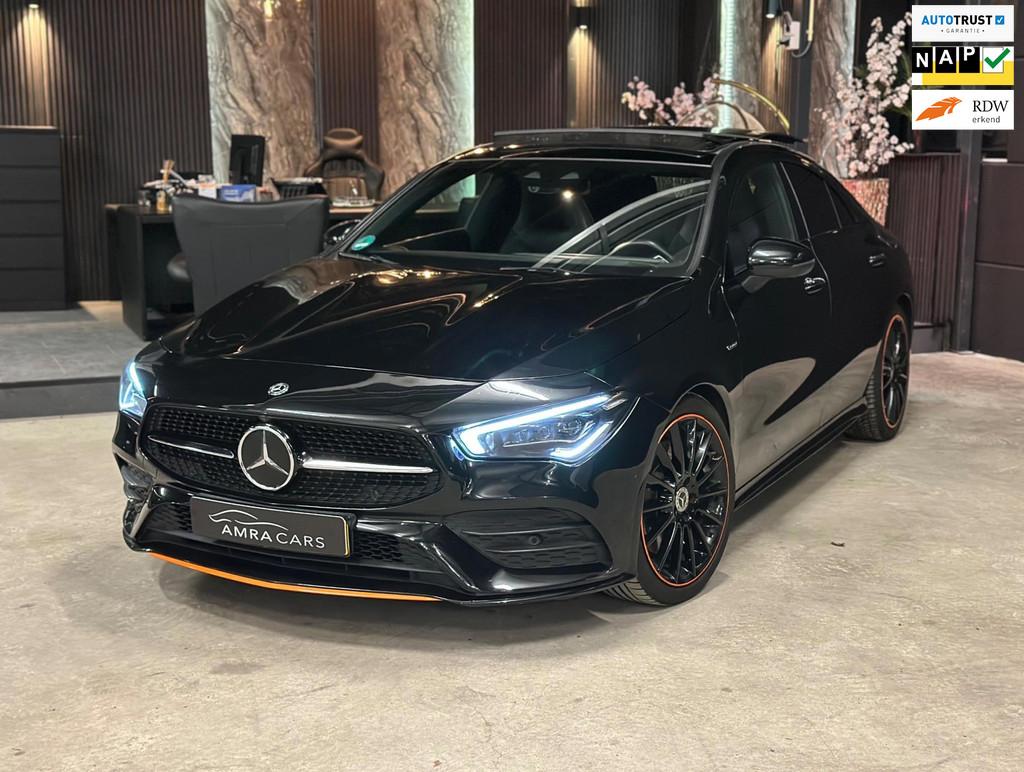 Mercedes-Benz CLA-klasse 220|AMG|Edition one|PANO|SFEER|BOMV, Gebruikt, Euro 6, Zwart, Leder