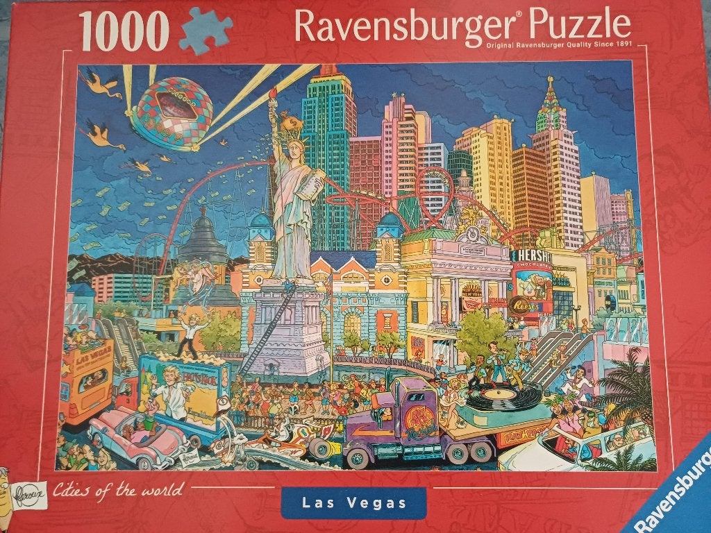 7 x ravensburger steden puzzel Fleroux Amsterdam,Rotterdam,, Ophalen, 500 t/m 1500 stukjes, Gebruikt, Legpuzzel