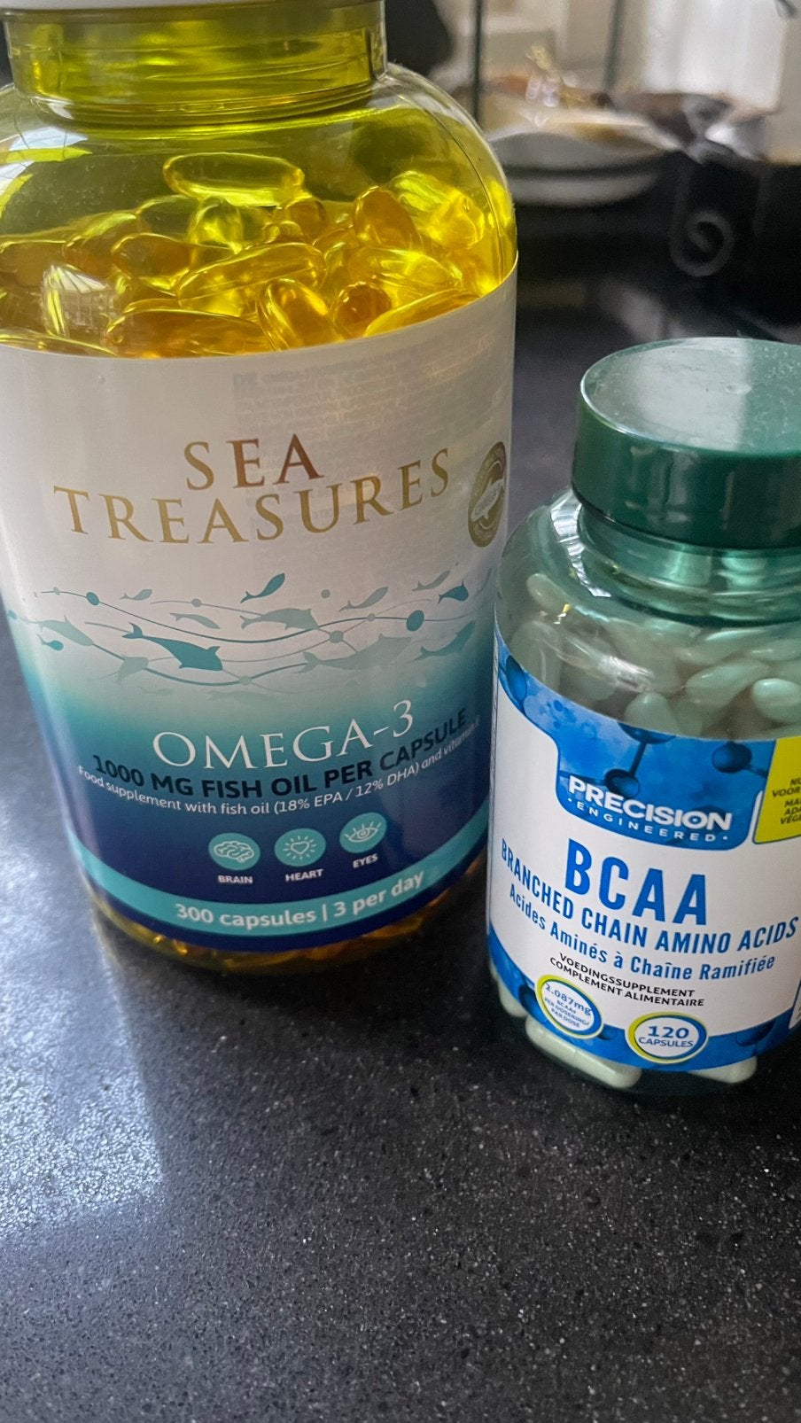 Twee potten omega en BCAA, Ophalen of Verzenden, Nieuw, Overige typen