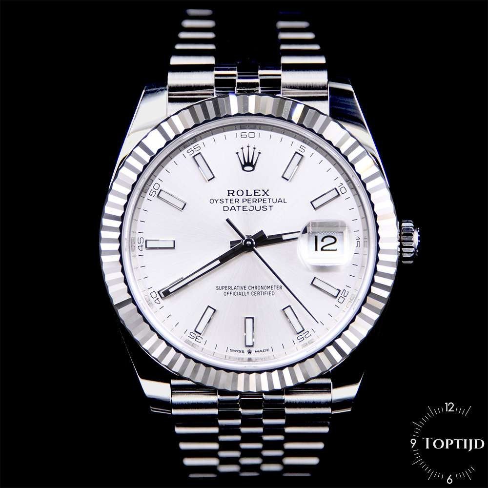 Rolex Datejust 41 126334 Silver dial Fullset 12-2020, Sieraden, Tassen en Uiterlijk, Horloges | Heren, Staal, Rolex, Polshorloge