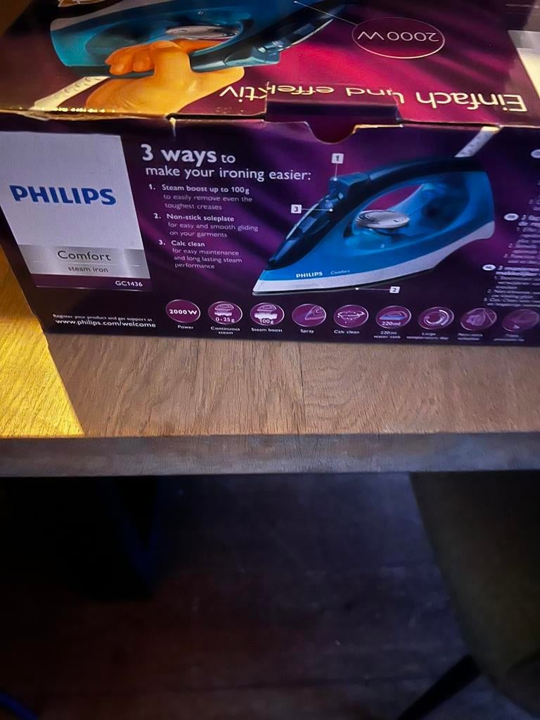 Strijkjizer Philips nieuw, nooit gebruikt, Ophalen of Verzenden, Zo goed als nieuw