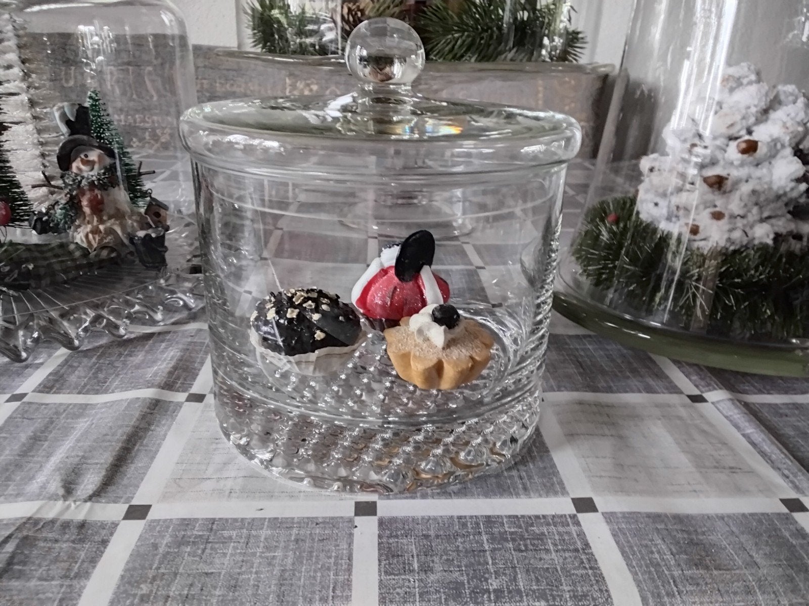 Prachtige glazen koekjes pot snoeppot als decoratie/ cadeau, Ophalen, Glas, Pot, Bus of Blik