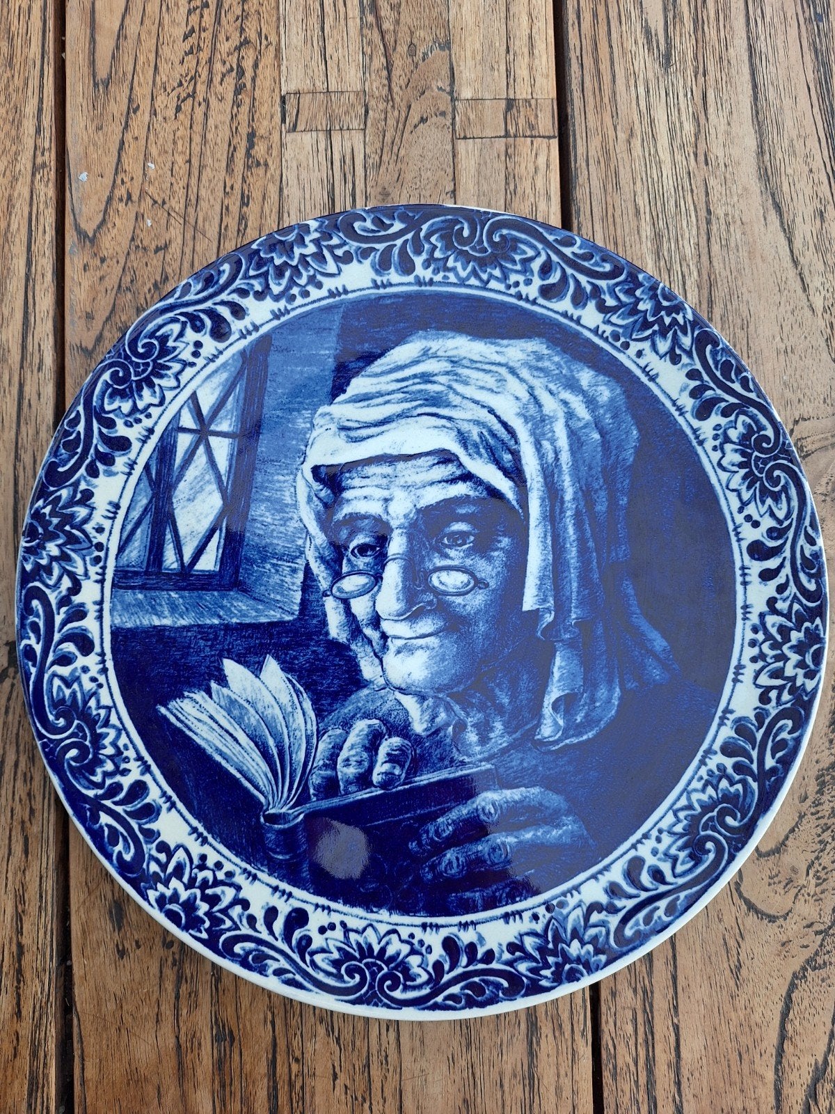 Antiek Boch Frères La Louvière Delft Wandbord, Ophalen of Verzenden