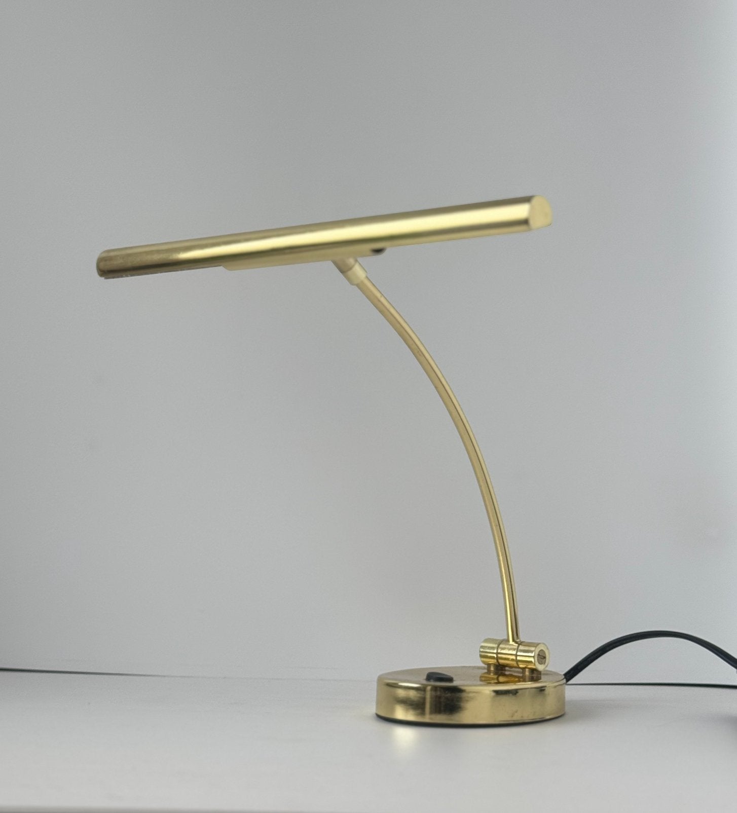 Brass piano / tafellamp / bureaulamp kleur goud, Ophalen of Verzenden, Zo goed als nieuw, Minder dan 50 cm