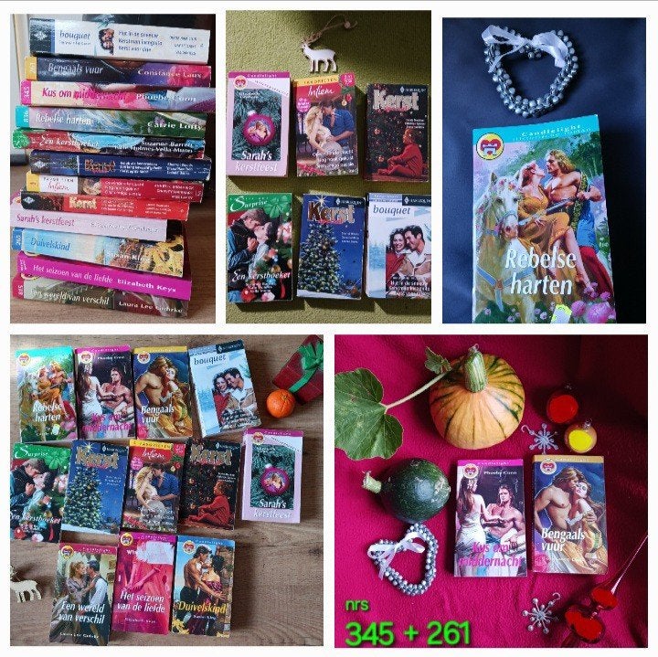 📚🎄Kerst/winter  Candlelight & Harlequin bouquet romans 12x, Diversen, Ophalen of Verzenden, Gebruikt