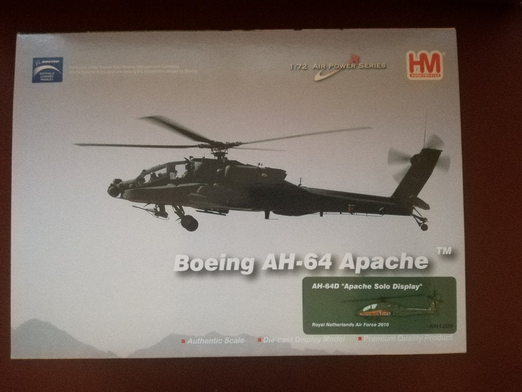 Hobby Master 1/72 HH1209 AH-64D KLu Apache / Longbow, Ophalen of Verzenden, Nieuw, Schaalmodel