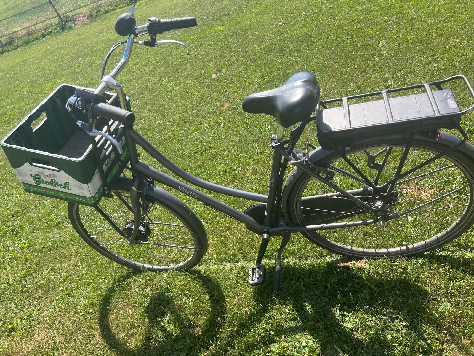 Elektrische transportfiets Grolsch krat, Gebruikt, 51 tot 55 cm, 50 km per accu of meer, Ophalen