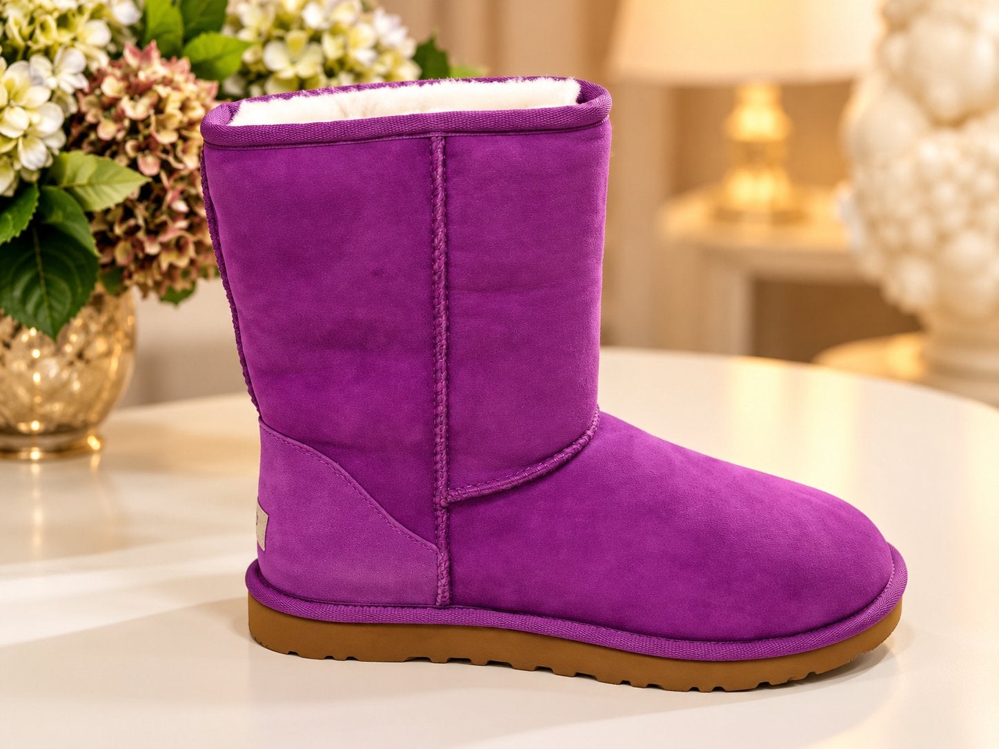 Ugg Australia Classic Short Laarzen - Paars, Overige kleuren, Lage of Enkellaarzen, Nieuw, Ophalen of Verzenden