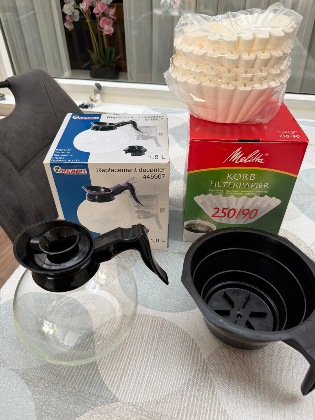 Koffiekan, filterhouder en filters, Ophalen of Verzenden