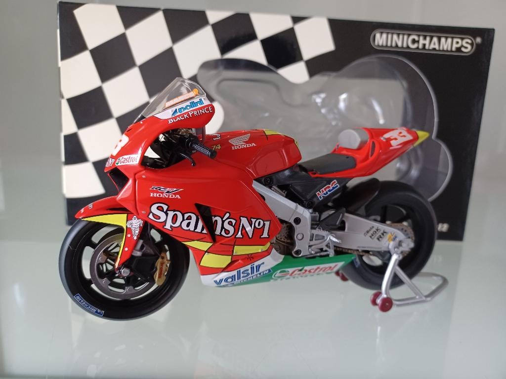 Minichamps 1 12 Marco Melandri Honda Motogp, Hobby en Vrije tijd, Modelauto's | 1:5 tot 1:12, Ophalen of Verzenden, Zo goed als nieuw